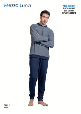 PIGIAMA UOMO M/L M6014 Tellini S.r.l. Ingrosso Abbigliamento